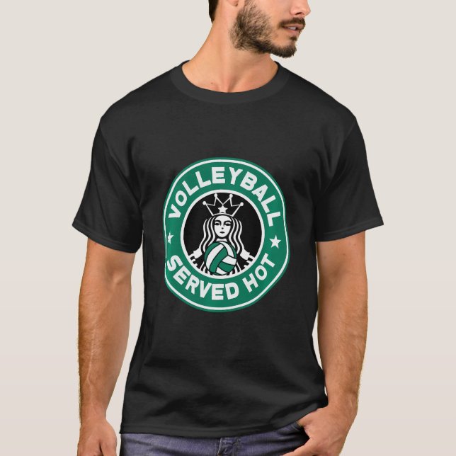 Perfekten Hett för den bekväma Volleyball-serverad T Shirt (Framsida)
