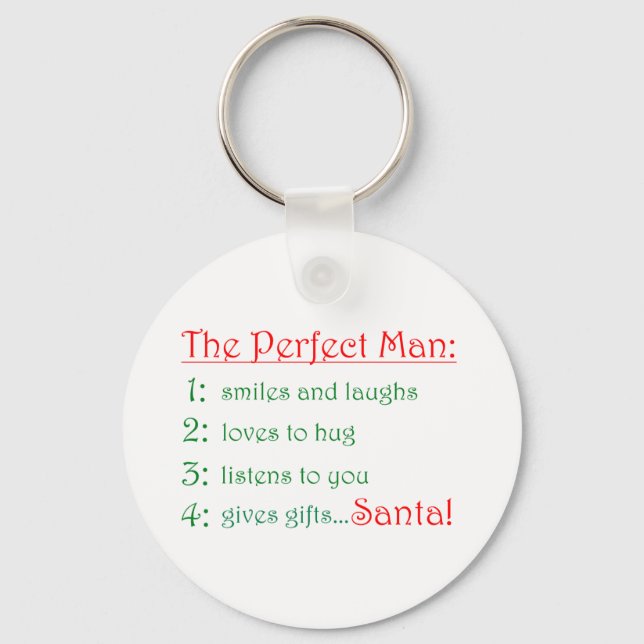 Perfekten Man -keychain Nyckelring (Framsida)