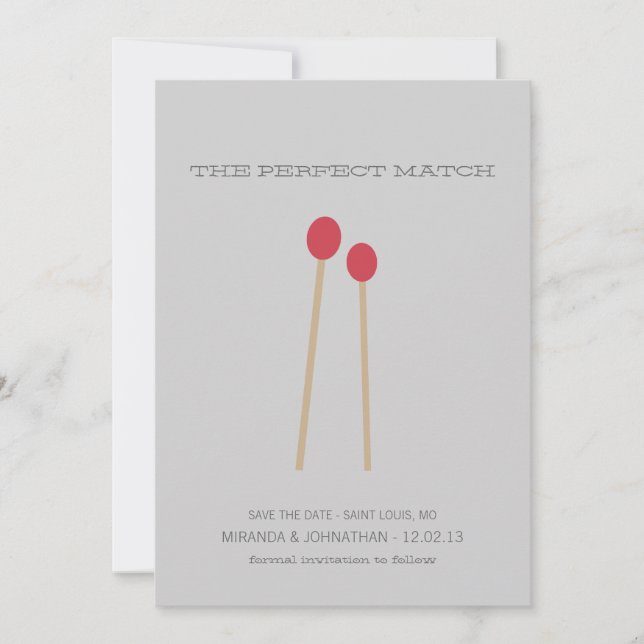 Perfekten Matcha fotot Spara datum Inbjudan (Framsida)