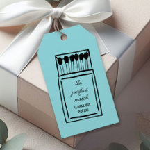 Perfekten matchar Doodle Matchbook Wedding Favor