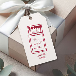 Perfekten matchar Doodle Matchbook Wedding Favor Presentetikett