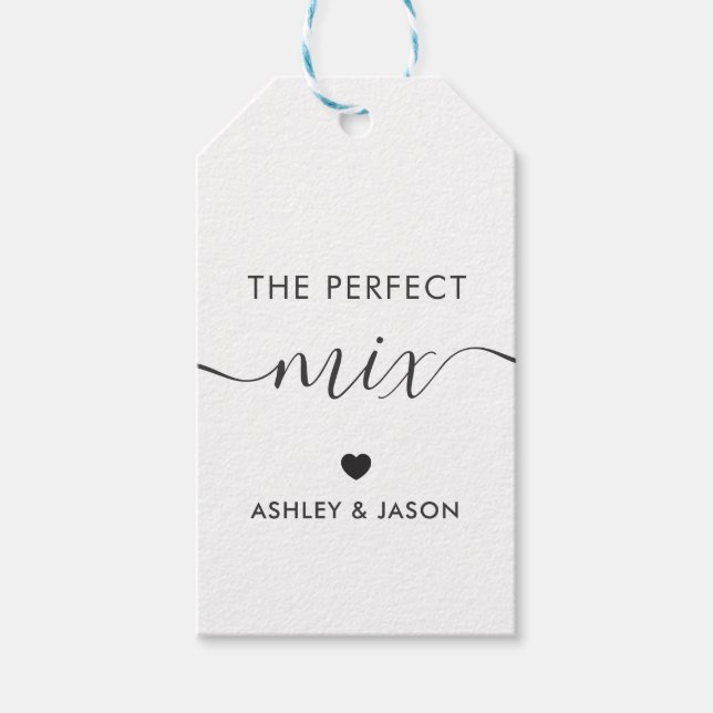 Perfekten Mix Spice eller Trail Mix Gift Märkre, K Presentetikett (Framsidan)