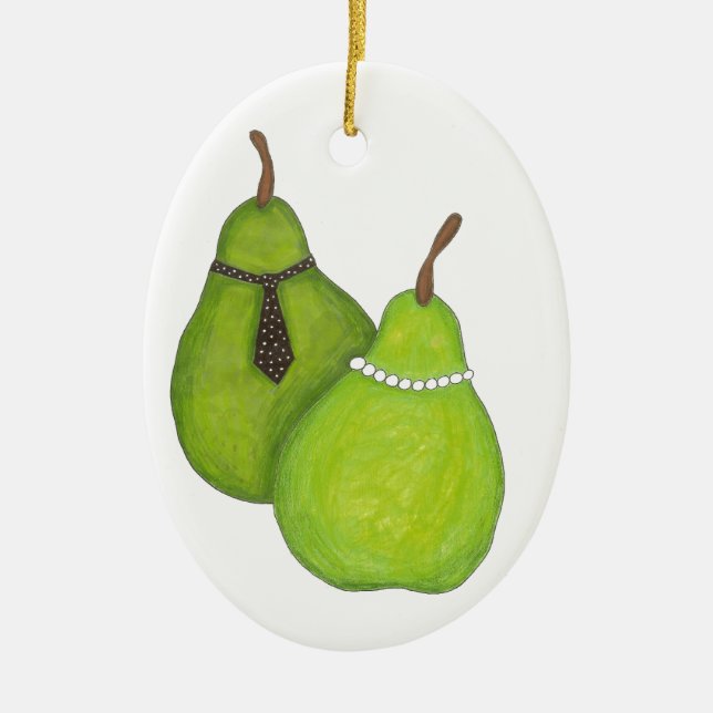 Perfekten parar prydnaden julgransprydnad keramik (Framsidan)