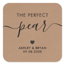 Perfekten Pear Sticker, Gift Märkre, Kraft