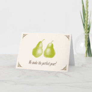Perfekten Pear Valentine Day Card Helgkort