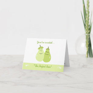 Perfekten Pear Whimsious-årsdag Card Inbjudan