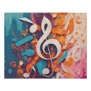 Perfekten Score: Royalty-free Clef & Musik noter Fototryck