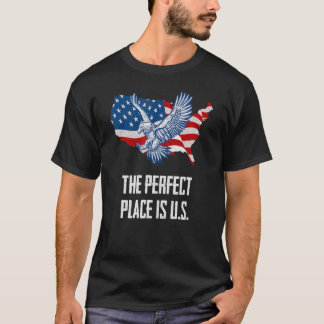 Perfekten Ställe är USA:s oberoende 4 juli F T Shirt