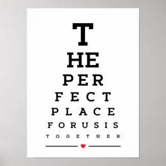 Perfekten ställe för oss är tillsammans med öga. poster