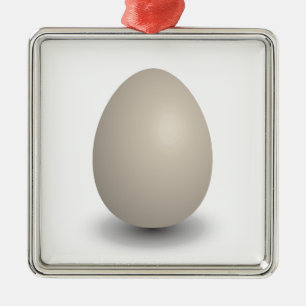 perfektens ägg julgransprydnad metall