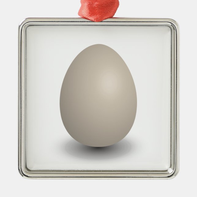perfektens ägg julgransprydnad metall (Framsidan)