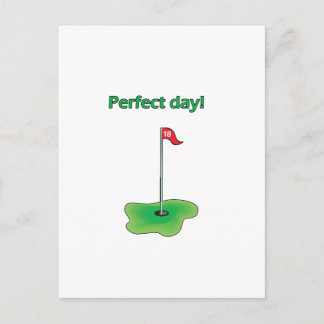 Perfektens dag! Golfdesign Vykort