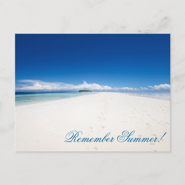 Perfektens havsstrand vykort (Framsida)