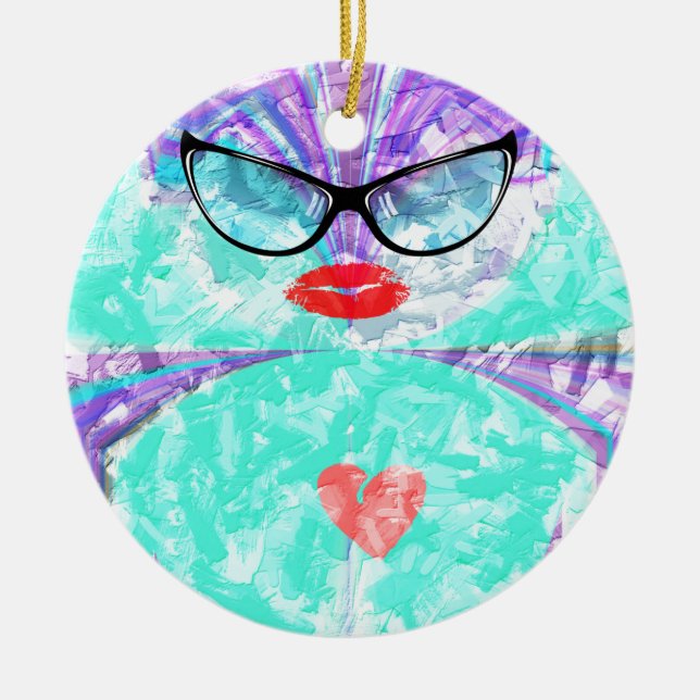 Perfektens hjärta julgransprydnad keramik (Framsidan)