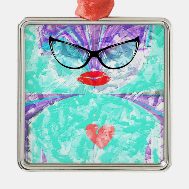 Perfektens hjärta julgransprydnad metall (Framsidan)