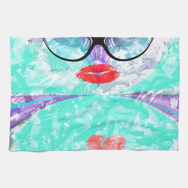 Perfektens hjärta kökshandduk (Horisontell)