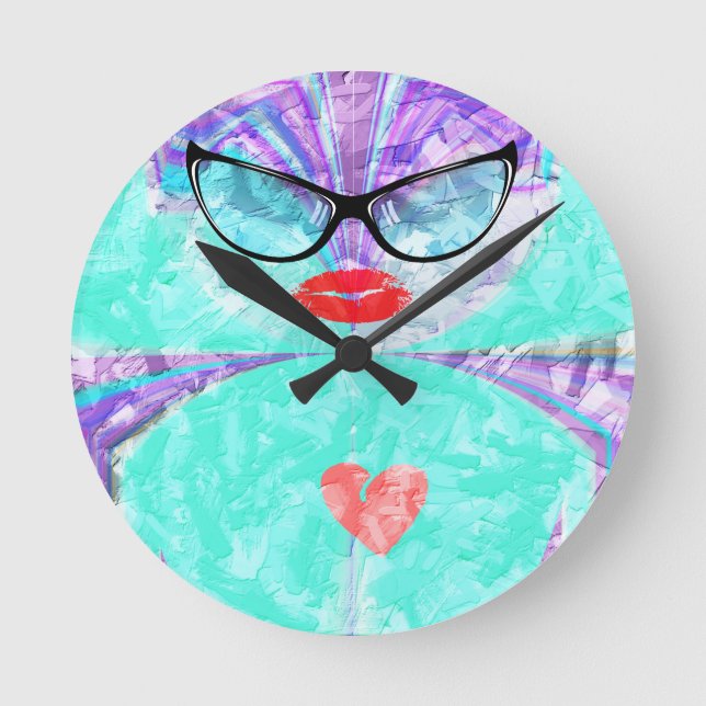 Perfektens hjärta rund klocka (Framsida)