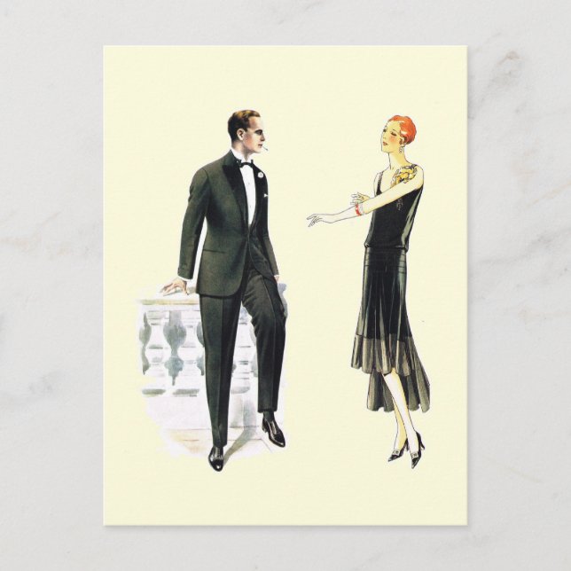 Perfektens klänning för en perfekt kväll vykort (Framsida)