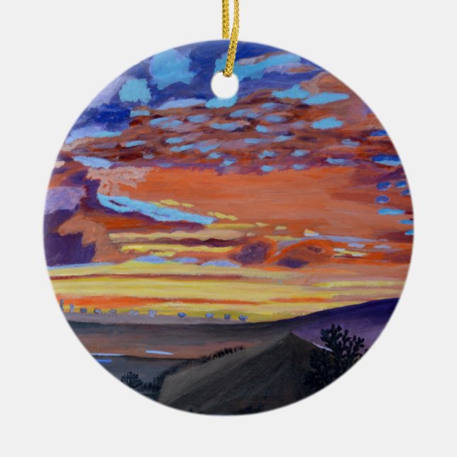 Perfektens tidpunkt julgransprydnad keramik (Framsidan)