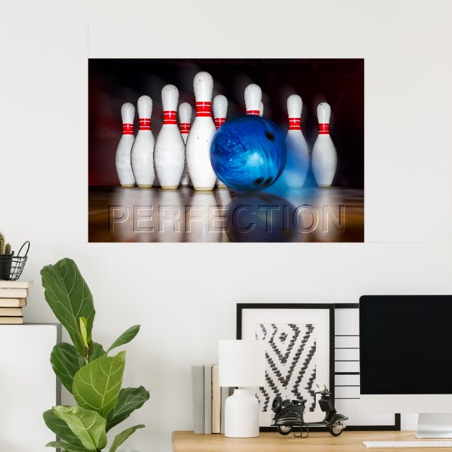Perfektion, Bowling 300-spel, Väggkonst (Hemmakontoret)