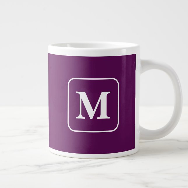 Perfektion för plommon - Mort monogram kaffe Mugg Jumbo Mugg (Höger)