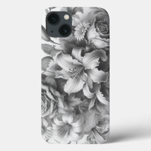 Perfektion för svartvit Blommigt