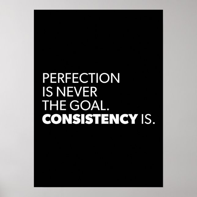 Perfektion konsistens - Framgångsrik Poster (Framsidan)