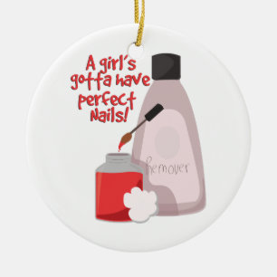 Perfektnaglar! Julgransprydnad Keramik
