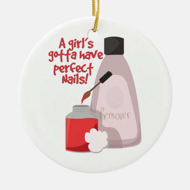 Perfektnaglar! Julgransprydnad Keramik (Framsidan)