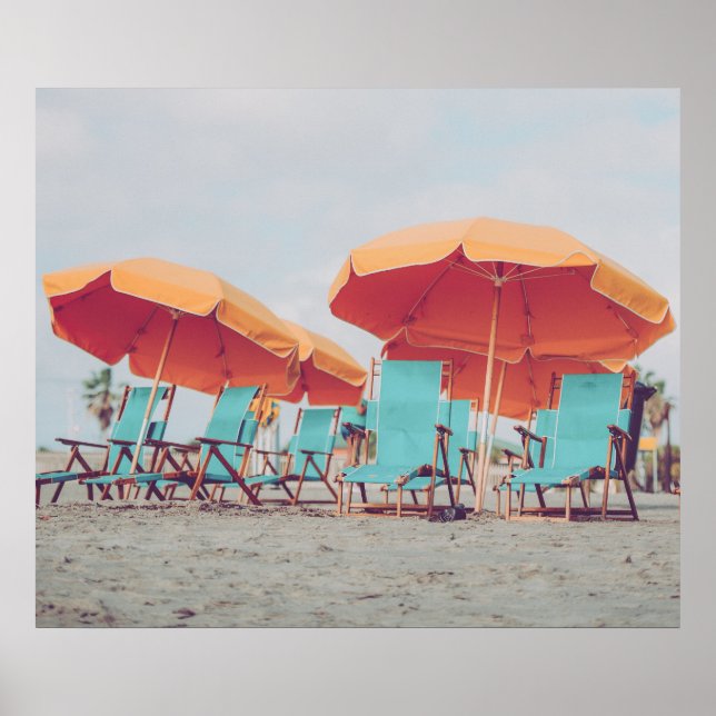 Perfektyrstolar i Blue- och Orange Photo Poster (Framsidan)