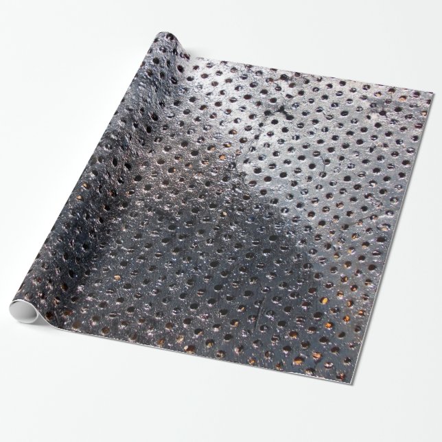 Perforerat metalllakan presentpapper (Utrullad)