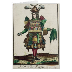 Perfumer'sens dräkt hälsningskort
