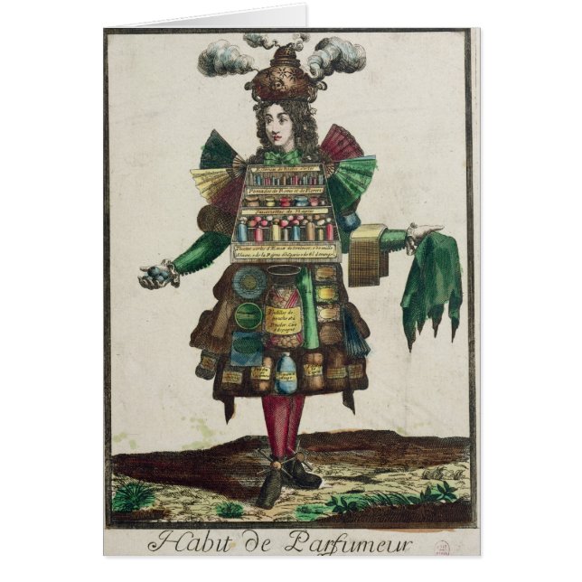 Perfumer'sens dräkt hälsningskort (Framsidan)