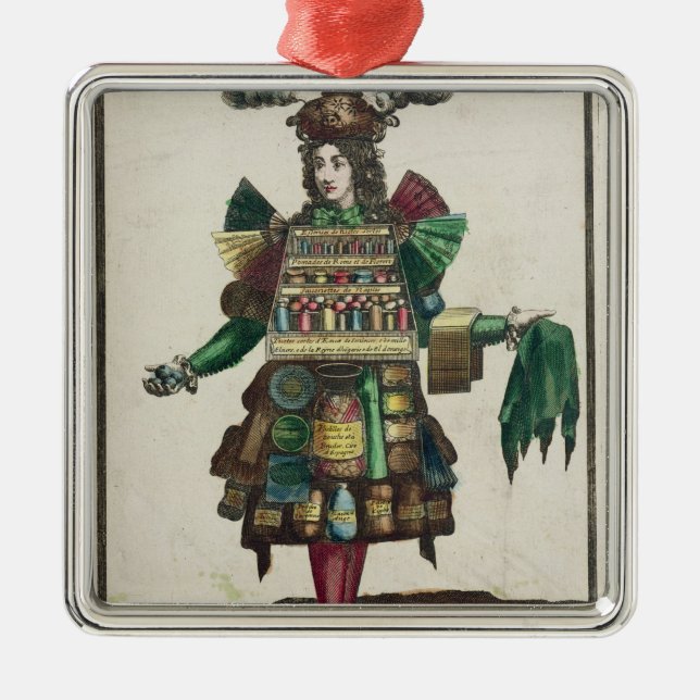 Perfumer'sens dräkt julgransprydnad metall (Framsidan)