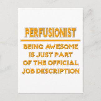 Perfusionist .. Arbetsbeskrivning Vykort