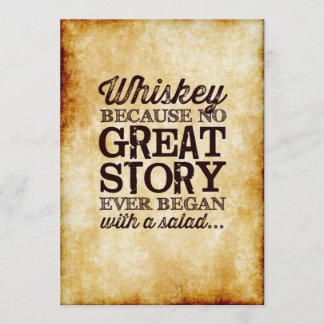 Pergament 5x7 Bordsskylt Whiskey För att Inbjudningar