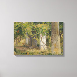 Pergola med druvor från Vin (vinodling i landskape Canvastryck