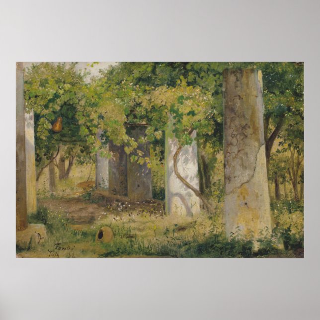 Pergola med druvor från Vin (vinodling i landskape Poster (Framsidan)