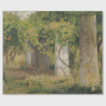 Pergola med druvor från Vin (vinodling i landskape