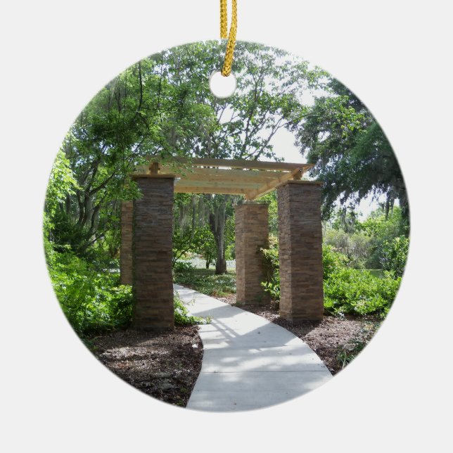 pergola på väg julgransprydnad keramik (Framsidan)