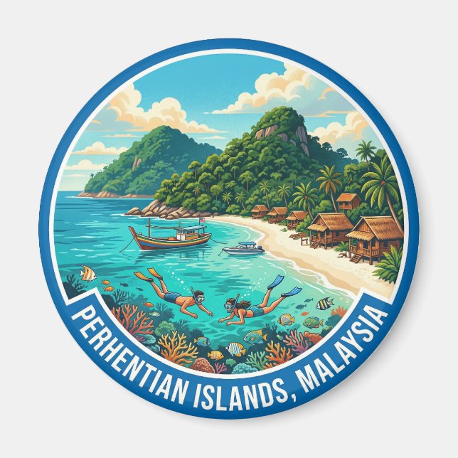 Perhentianöarna Malaysia Magnet (Framsidan)