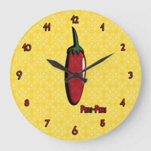 Peri Chili Pepper Clock Stor Klocka