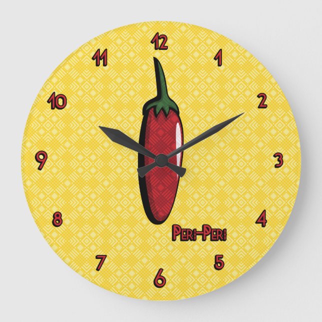 Peri Chili Pepper Clock Stor Klocka (Framsida)