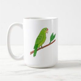 Perico verde del trópico kaffemugg