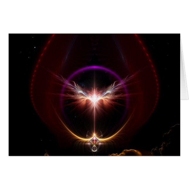 Peridin Fractal Art Hälsningskort (Framsidan Horizontal)