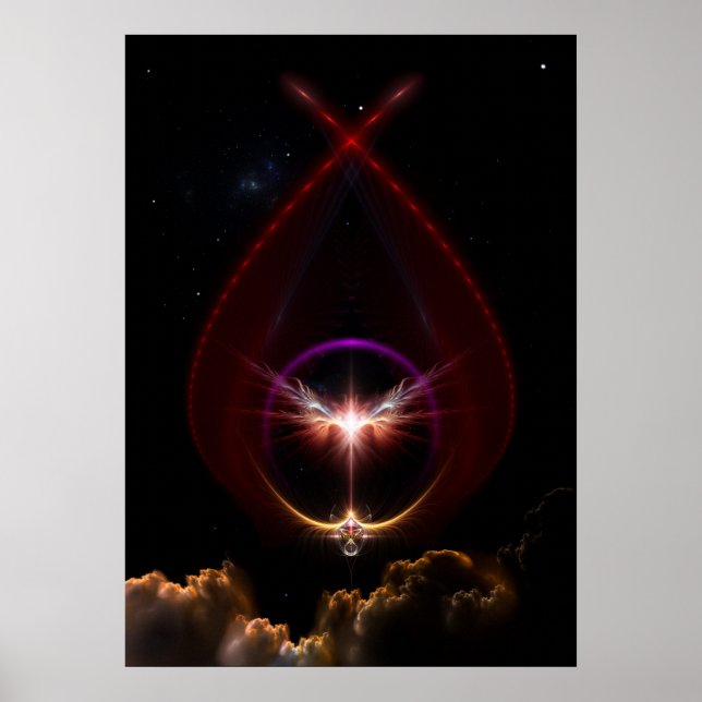 Peridin Fractal Art Wall Poster (Framsidan)