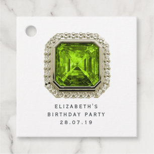 Peridot August Birthstone Gåvor Etiketter