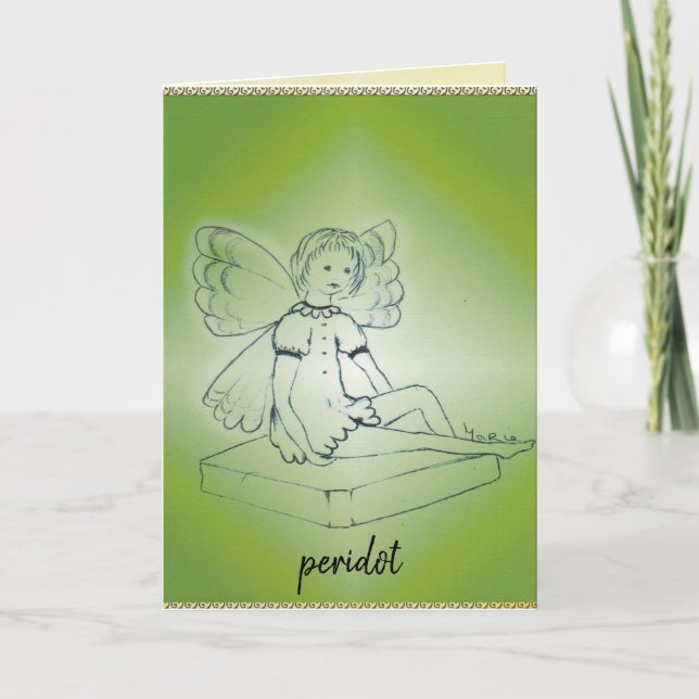 Peridot/August-gratulationskort Kort (Framsida)