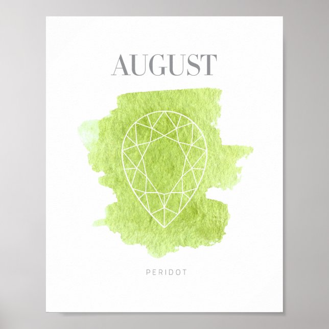 Peridot Birthstone August Poster (Framsidan)