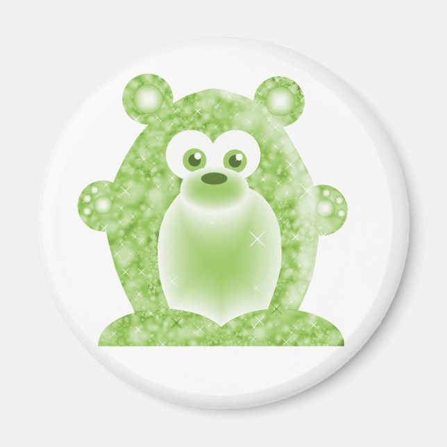 Peridot Birthstone Bear Magnet (Framsidan)